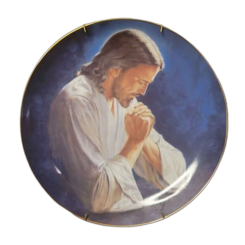 Hour of Prayer - Jesus Christ Wall Plate by Danbury Mint